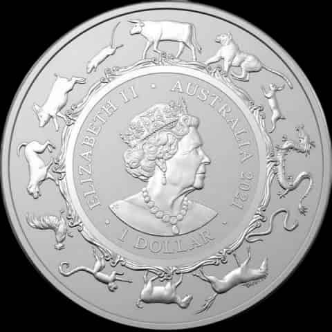 Lunar RAM Rok Bawoła 1 uncja srebra 2021 - image 2