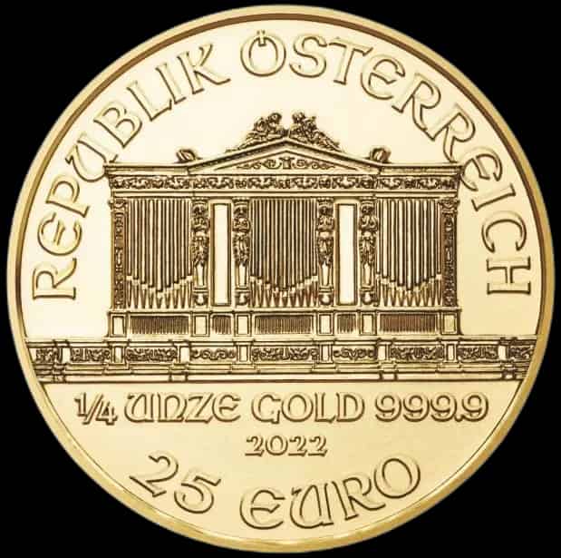 Wiedeński Filharmonik 1/4 uncji złota Losowe lata - image 2