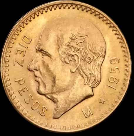 Złota Moneta 10 Pesos Hidalgo - image 2